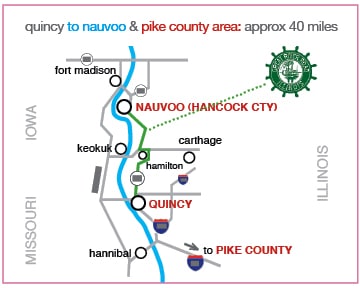 Quincy to Nauvoo & Pike County Area