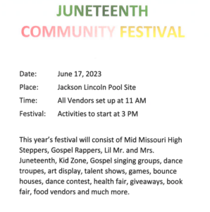 Juneteenth Festival Flyer