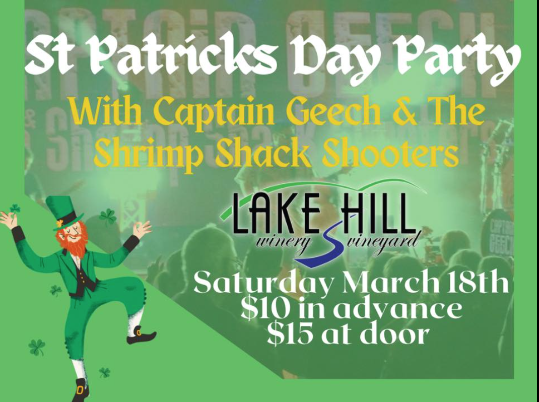 Lake Hill Winery St. Patrick Day Party