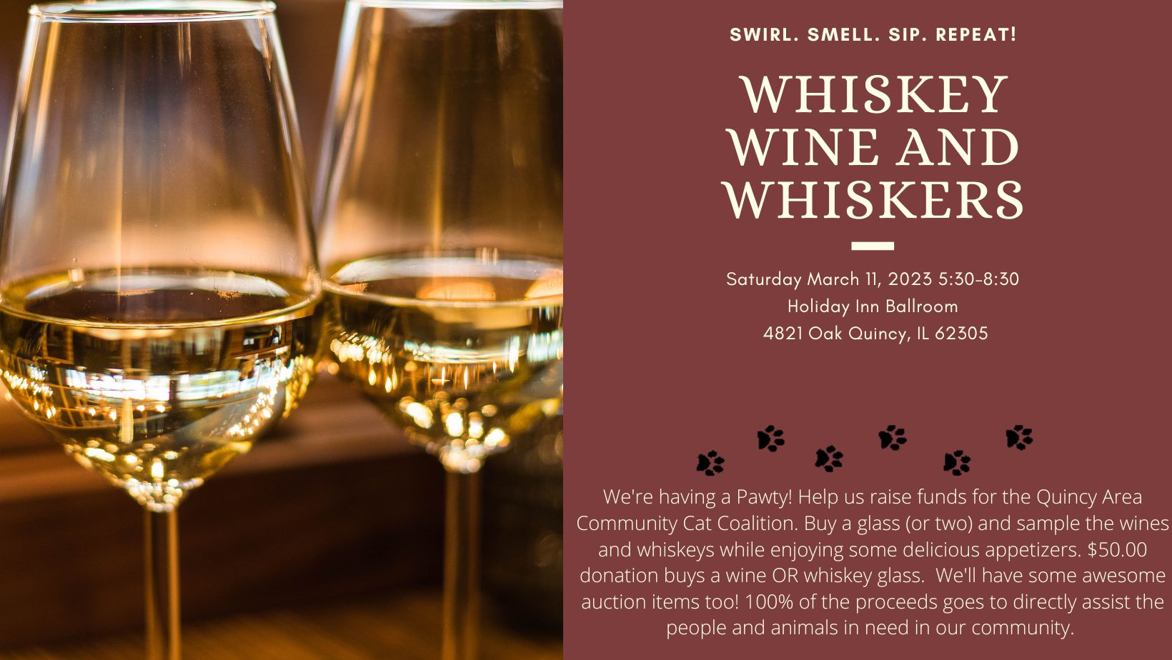Whiskey Wine and Whiskers FB Cover