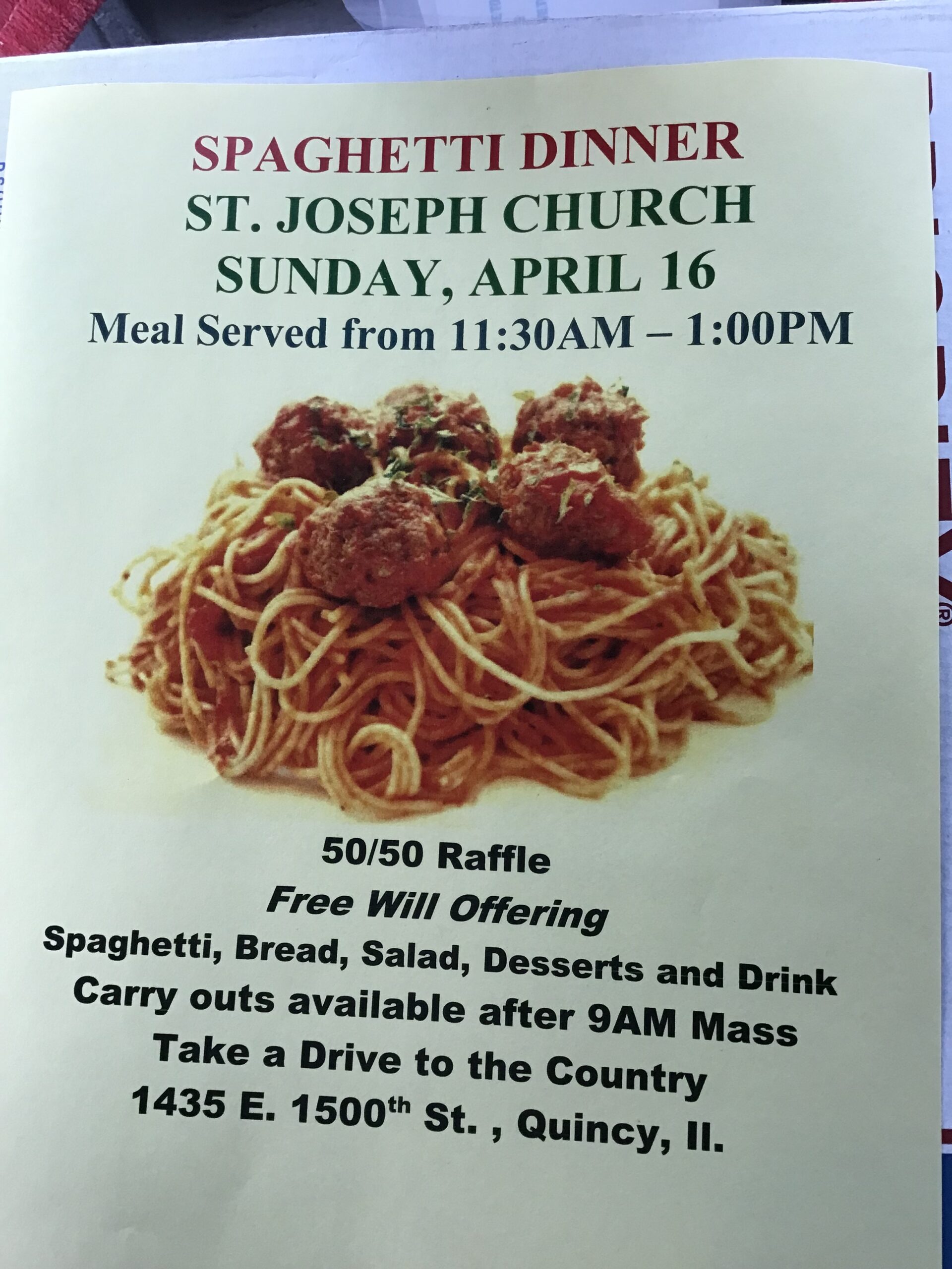 St. Joseph's Spaghetti Dinner